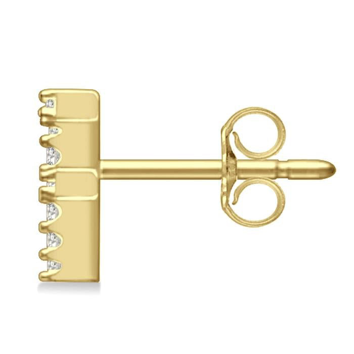 Block 'F' Initial Diamond Earrings