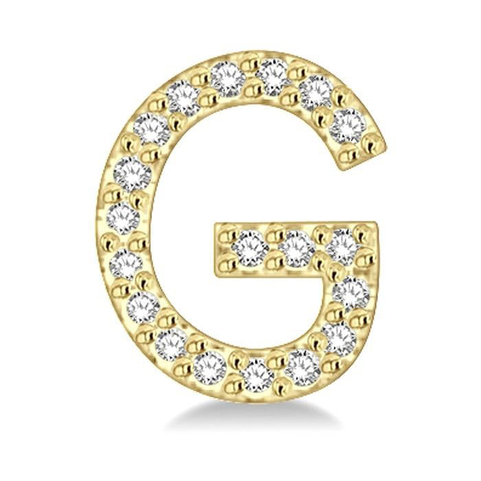 Block 'G' Initial Diamond Earrings