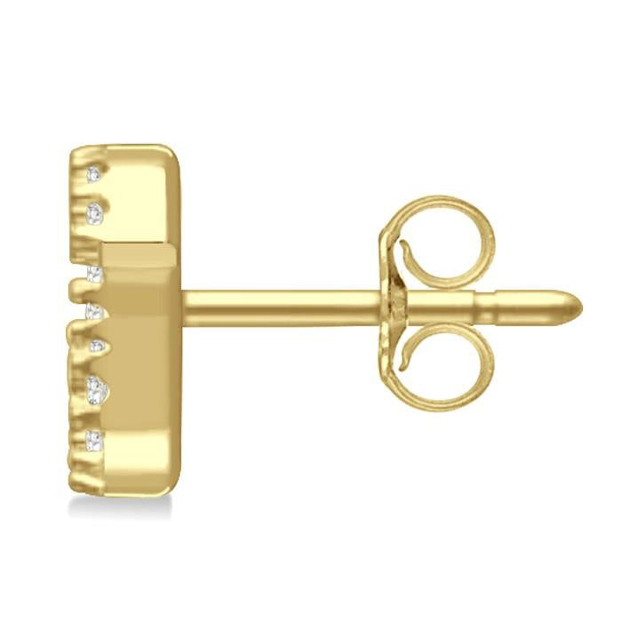 Block 'G' Initial Diamond Earrings