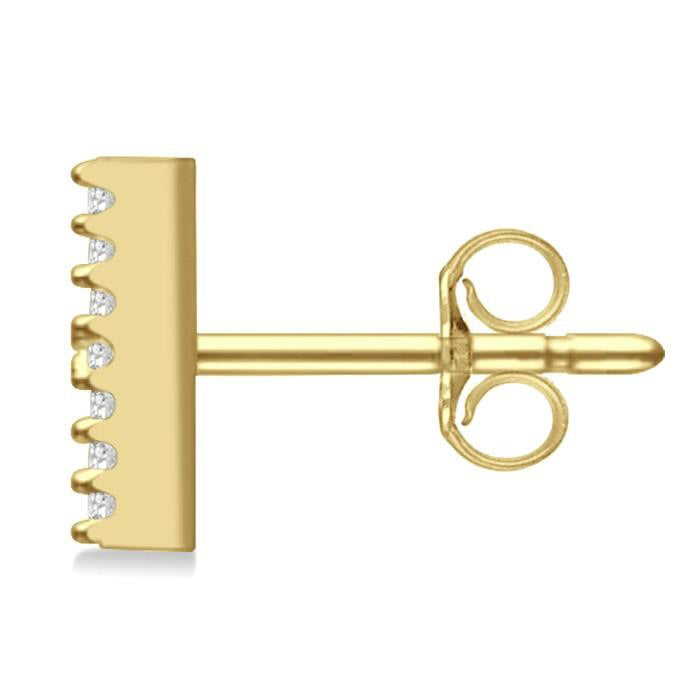 Block 'H' Initial Diamond Earrings