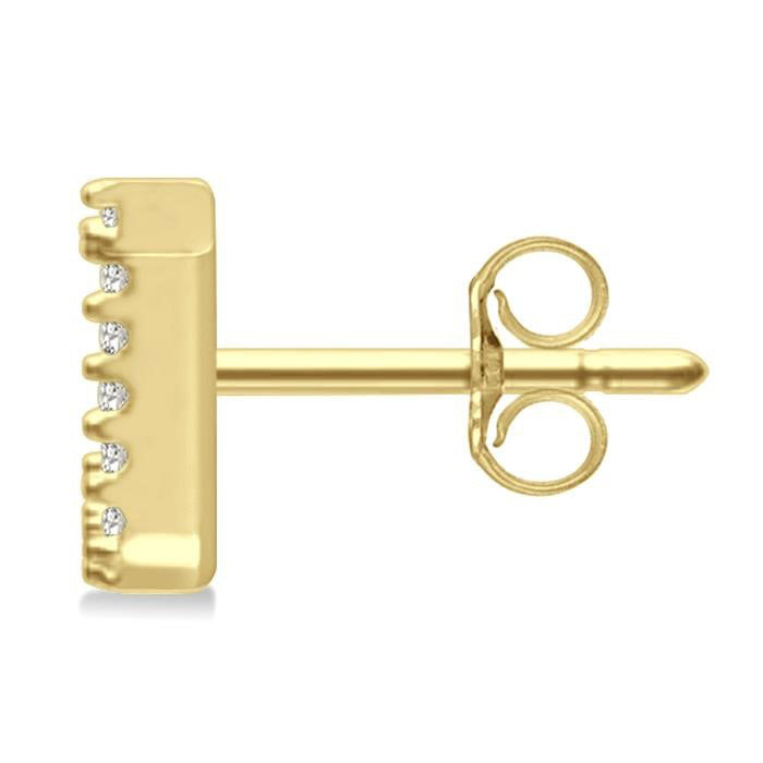 Block 'J' Initial Diamond Earrings