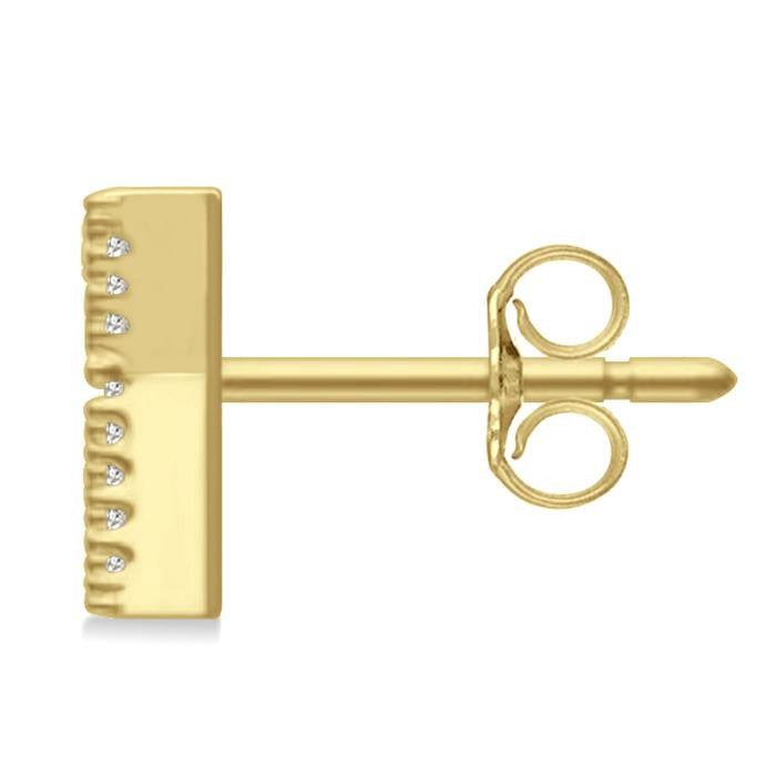 Block 'K' Initial Diamond Earrings