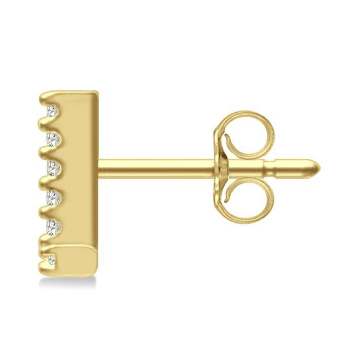 Block 'L' Initial Diamond Earrings