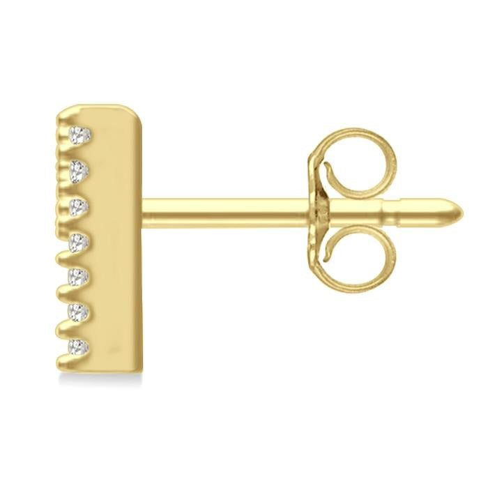 Block 'M' Initial Diamond Earrings