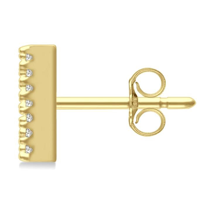 Block 'N' Initial Diamond Earrings
