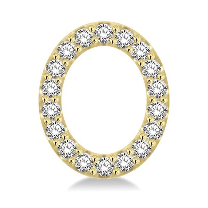 Block 'O' Initial Diamond Earrings