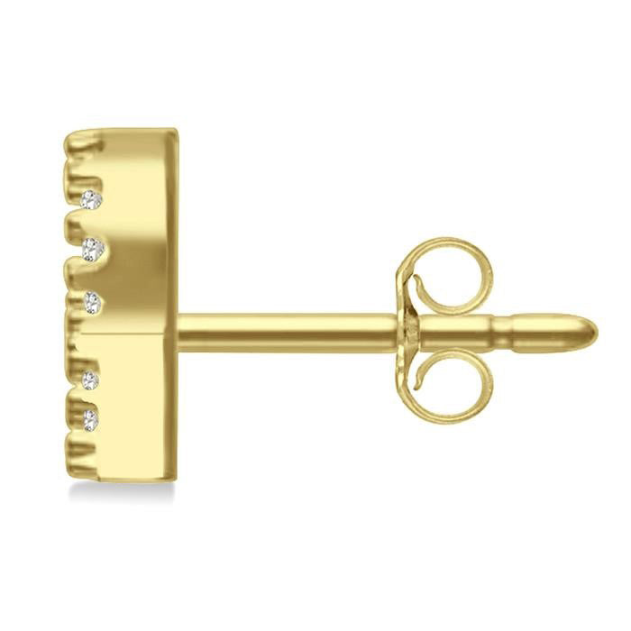 Block 'R' Initial Diamond Earrings