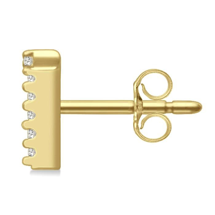 Block 'T' Initial Diamond Earrings
