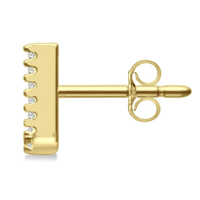 Block 'U' Initial Diamond Earrings
