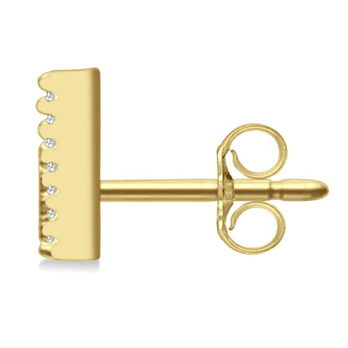 Block 'W' Initial Diamond Earrings