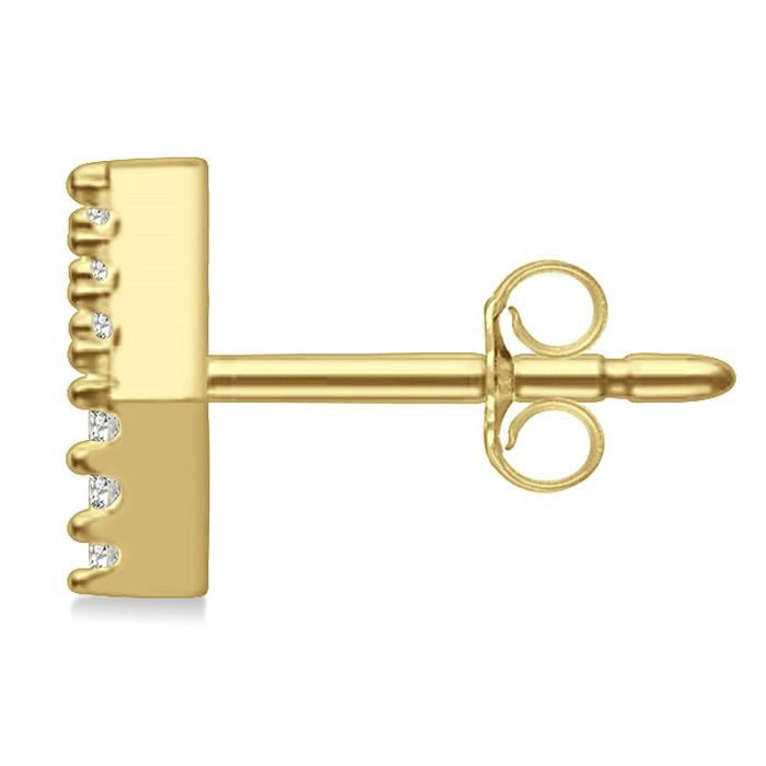 Block 'Y' Initial Diamond Earrings