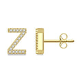 Block 'Z' Initial Diamond Earrings