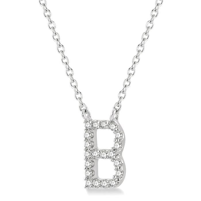 Tempest Seraph Block 'B' Initial Diamond Pendant