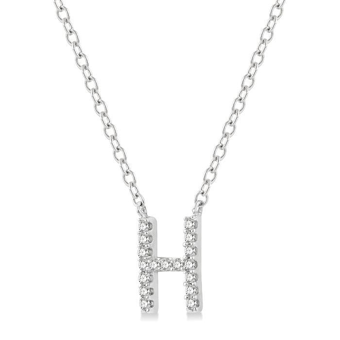 Heritage Poppy Block 'H' Initial Diamond Pendant