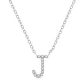Victoire Riviera Block 'J' Initial Diamond Pendant