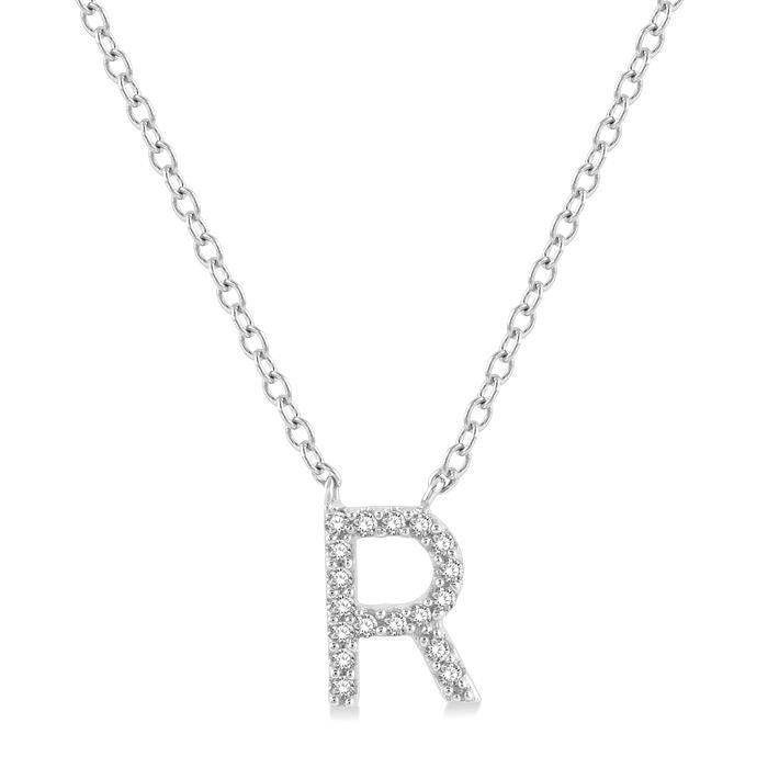 Peregrine Élan Block 'R' Initial Diamond Pendant