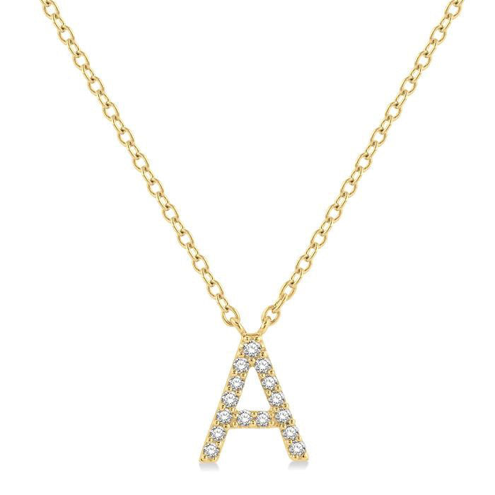 Paragon Block 'A' Initial Diamond Pendant