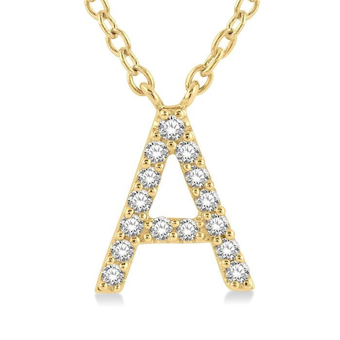 Paragon Block 'A' Initial Diamond Pendant