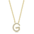 Velour Dione Block 'G' Initial Diamond Pendant