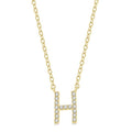 Echo Bramble Block 'H' Initial Diamond Pendant