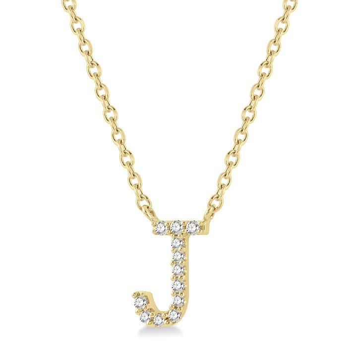 Serenade Atlas Block 'J' Initial Diamond Pendant
