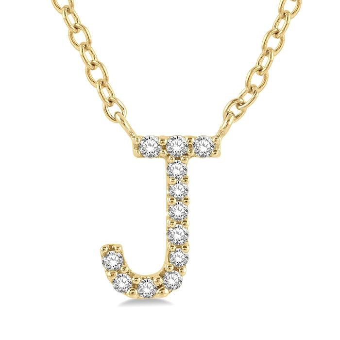 Serenade Atlas Block 'J' Initial Diamond Pendant