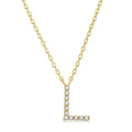 Clover Ulyssa Block 'L' Initial Diamond Pendant