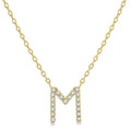 Tivoli Frost Block 'M' Initial Diamond Pendant