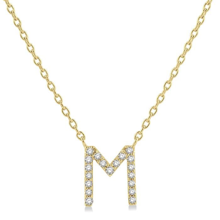 Tivoli Frost Block 'M' Initial Diamond Pendant