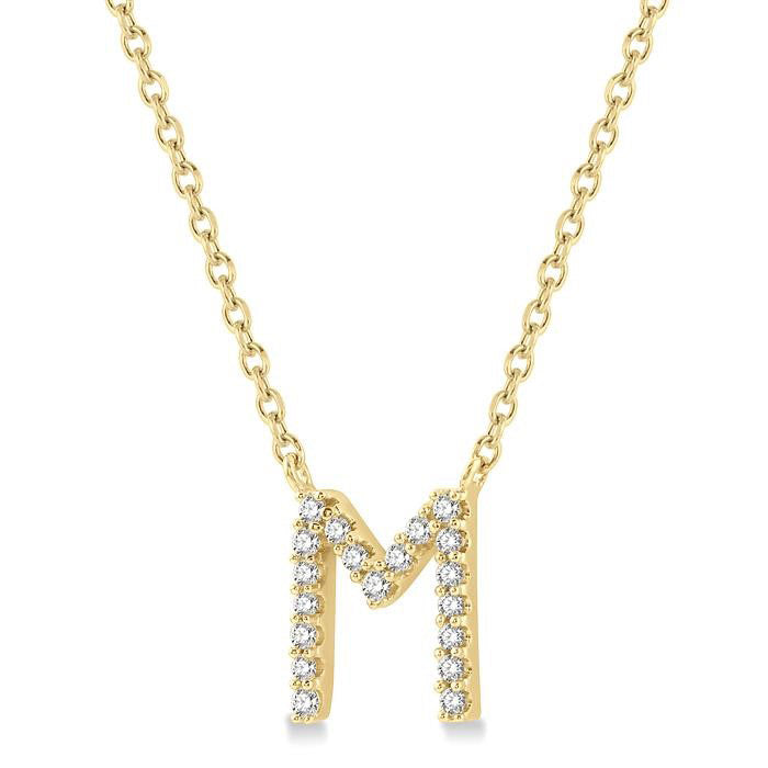 Tivoli Frost Block 'M' Initial Diamond Pendant