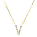 Calypso Élan Block 'V' Initial Diamond Pendant