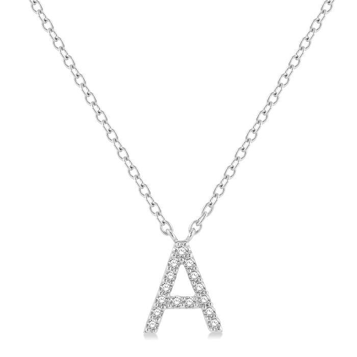 Nova Zenith Block 'A' Initial Diamond Pendant