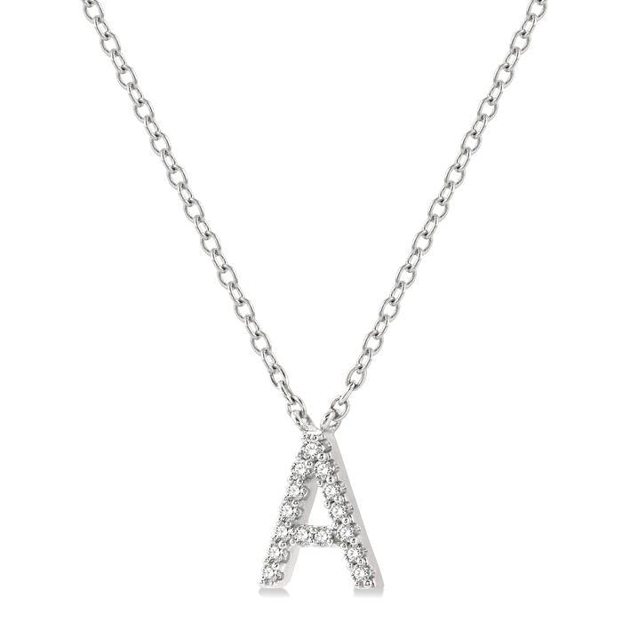 Nova Zenith Block 'A' Initial Diamond Pendant