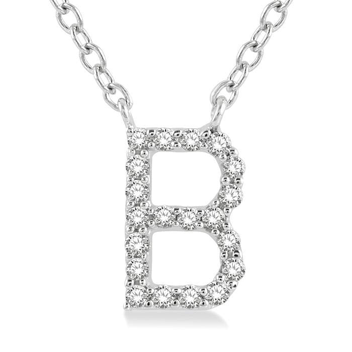 Serenade Deneuve Block 'B' Initial Diamond Pendant