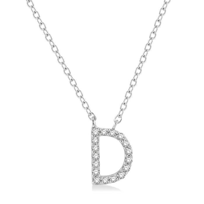 Nova Nimbus Block 'D' Initial Diamond Pendant