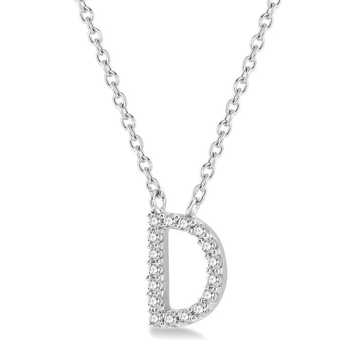 Nova Nimbus Block 'D' Initial Diamond Pendant