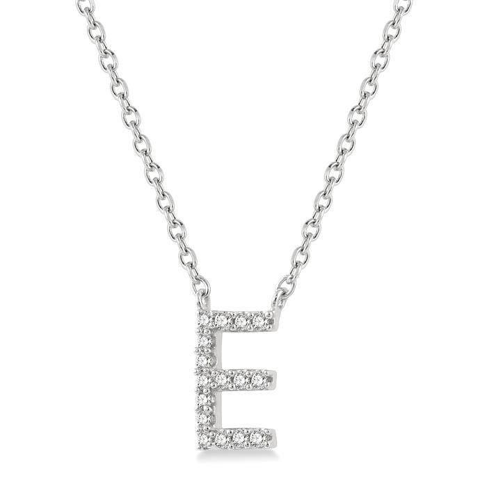 Peregrine Gale Block 'E' Initial Diamond Pendant