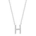 Haveria Diamond Initial H Pendant in 10K White Gold