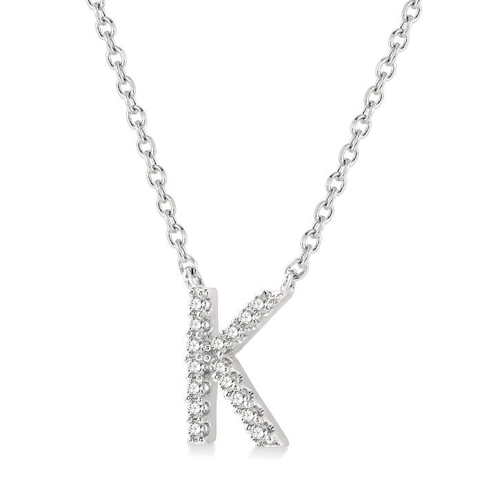 Peregrine Quince Block 'K' Initial Diamond Pendant
