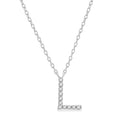Valora Xenia Block 'L' Initial Diamond Pendant
