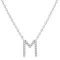 Mallow Yarrow Block 'M' Initial Diamond Pendant