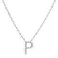 Rhea Aquila Block 'P' Initial Diamond Pendant