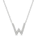 Poppy Gaia Block 'W' Initial Diamond Pendant