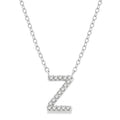 Velour Wisteria Block 'Z' Initial Diamond Pendant