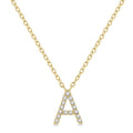 Nocturne Orchid Block 'A' Initial Diamond Pendant