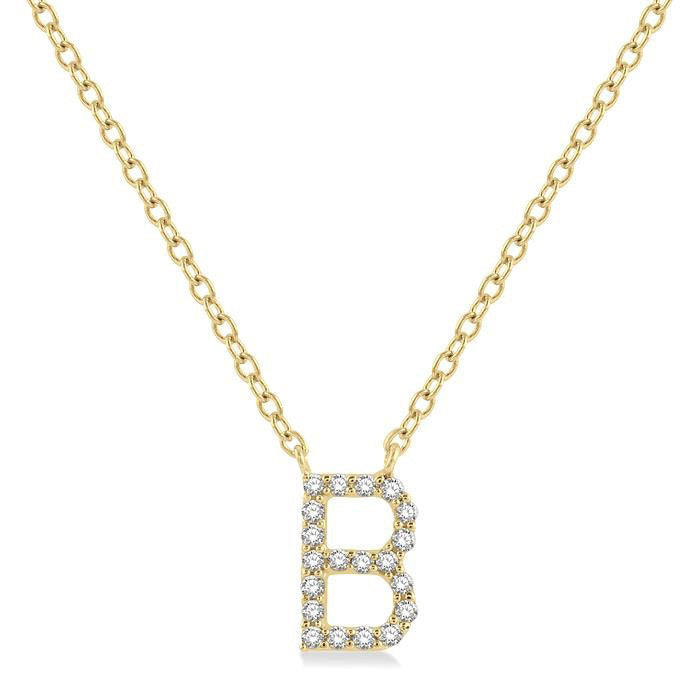 Yarrow Waverly Block 'B' Initial Diamond Pendant