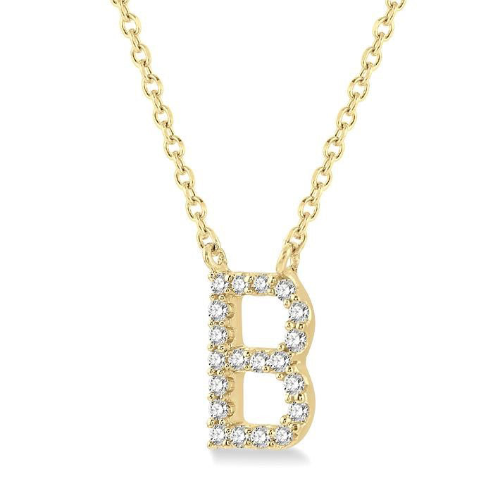 Yarrow Waverly Block 'B' Initial Diamond Pendant