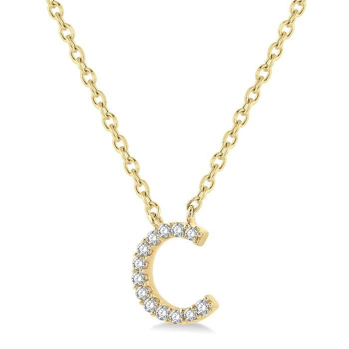 Fen Freya Block 'C' Initial Diamond Pendant