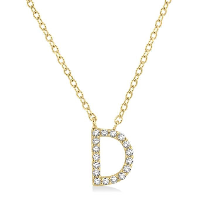 Echo Sabine Block 'D' Initial Diamond Pendant
