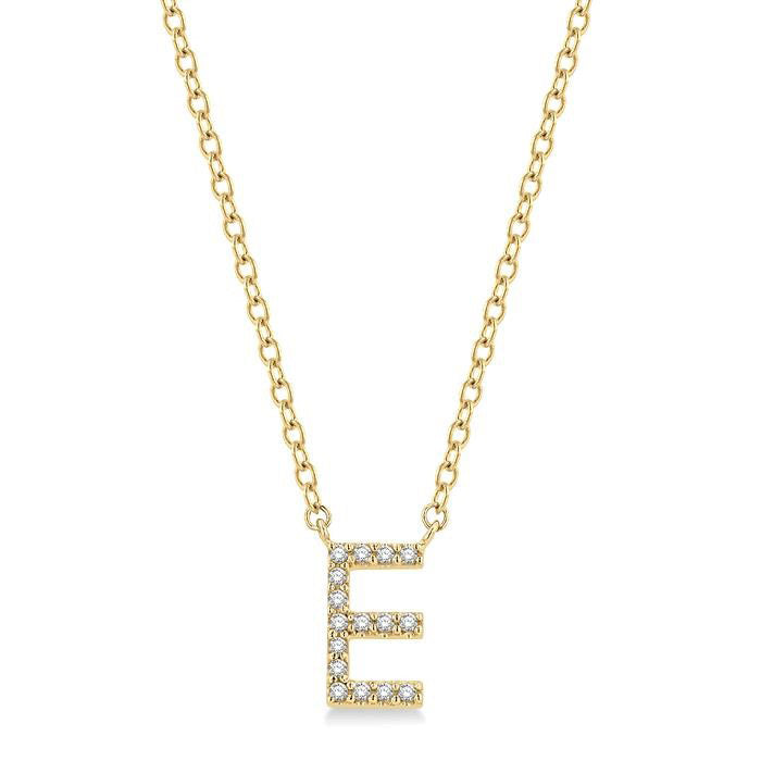 Jubilee Zephyr Block 'E' Initial Diamond Pendant